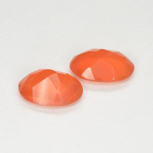 Pedras preciosas de Cornalina Laranja brilhante natural de 1.08 ct, Corte Oval, Translúcido