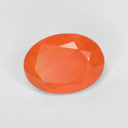 Cornalina fogo laranja Natural 0.70ct, Corte Oval, Translúcido