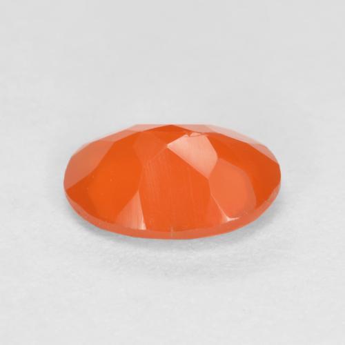 Cornalina fogo laranja Natural 0.70ct, Corte Oval, Translúcido