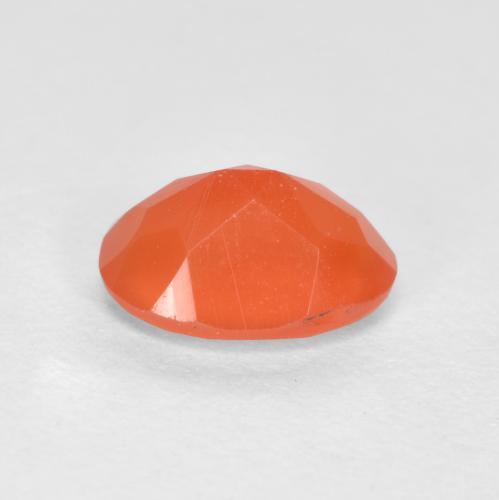 Cornalina fogo laranja Natural 0,69ct, Corte Oval, Translúcido