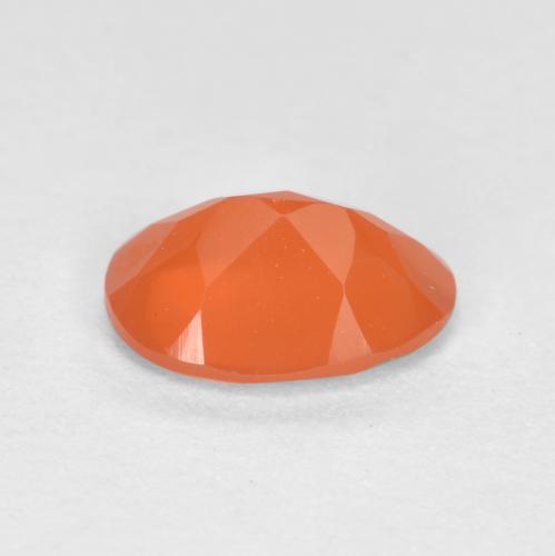 Cornalina laranja médio natural 0,72ct, corte oval, translúcido