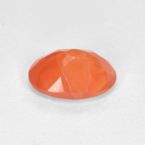 Cornalina Laranja Avermelhado Claro Natural 0.72ct, Corte Oval, Translúcido