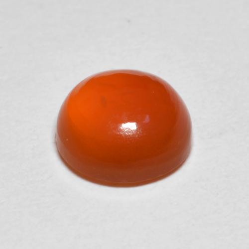 Cornalina Laranja Avermelhado Profundo Natural 1.75ct, Corte Redondo, Translúcido