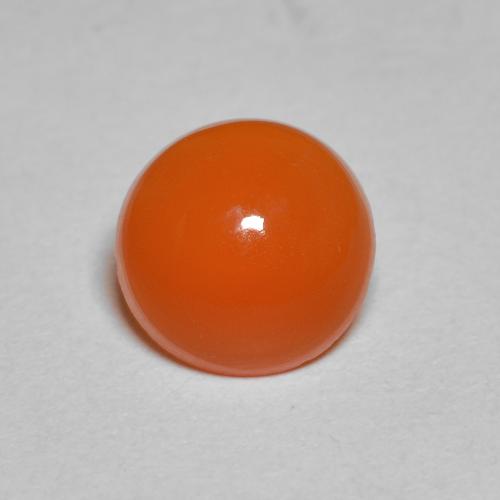 Cornalina Laranja Avermelhado Profundo Natural 1.55ct, Corte Redondo, Translúcido