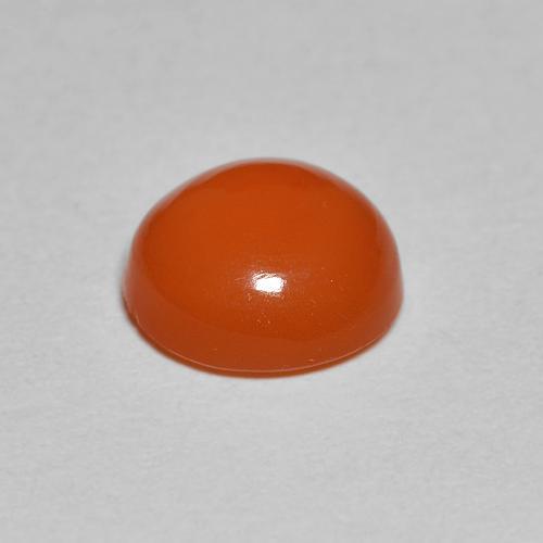 Cornalina Laranja Avermelhado Profundo Natural 1.55ct, Corte Redondo, Translúcido