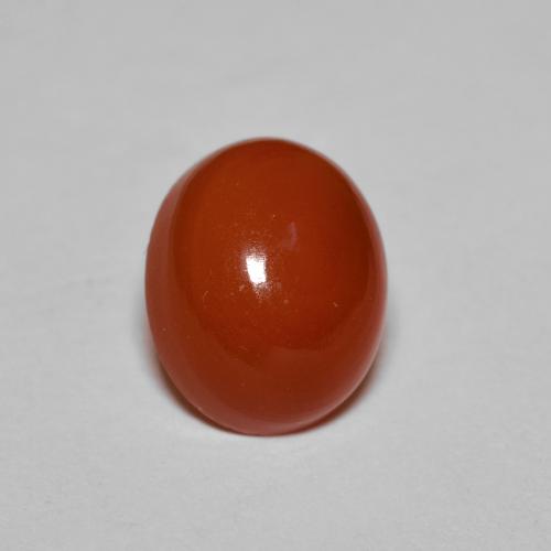 Cornalina Laranja Médio Natural 2.23ct, Corte Oval, Translúcido