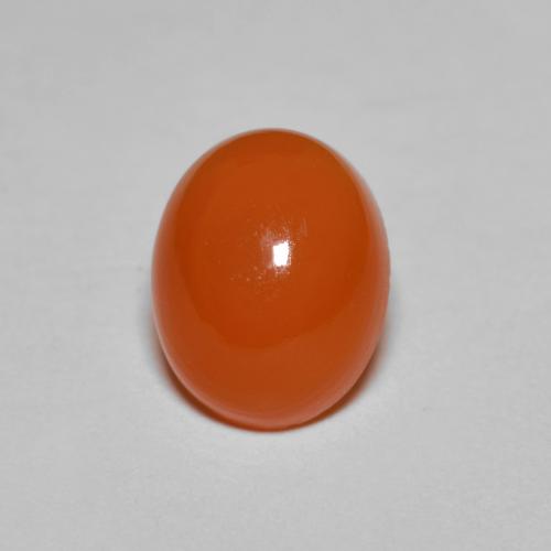 Cornalina laranja natural 2,14ct, corte oval, translúcido