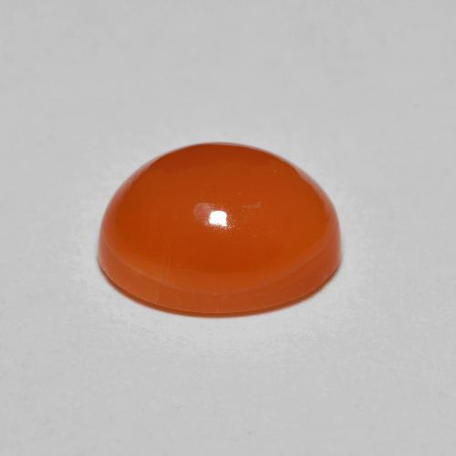 Cornalina laranja natural 2,14ct, corte oval, translúcido