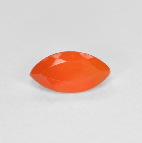Cornalina laranja natural 0,57ct, marquise, transparente