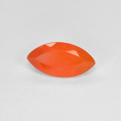 Cornalina laranja natural 0,57ct, marquise, transparente