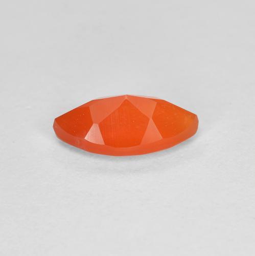 Cornalina laranja natural 0,57ct, marquise, transparente