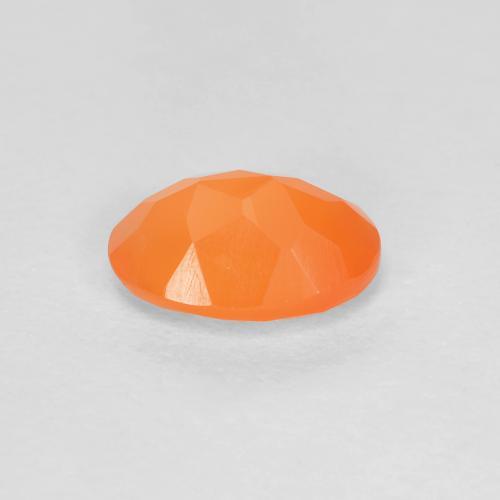 Cornalina laranja natural 0,74ct, corte oval, transparente