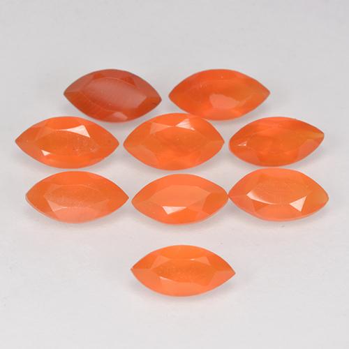 Cornalina Damasco Laranja Quente Natural 0.25ct, Marquesa, Translúcido
