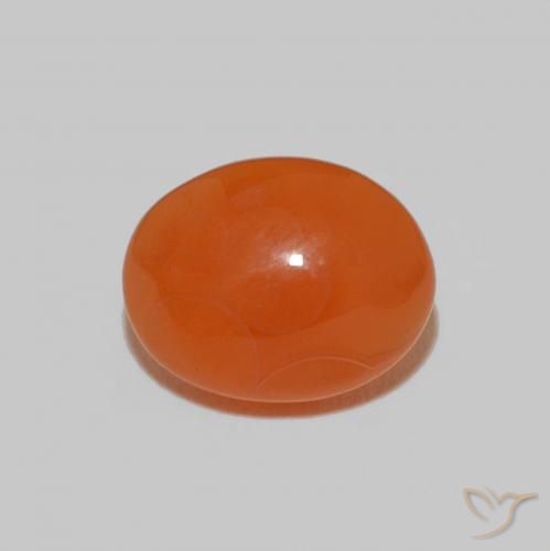 2.18ct Natural Laranja Avermelhado Profundo Cornalina, oval, Opaco