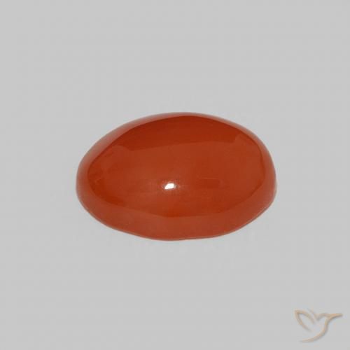 Cornalina laranja quente Natural 2.28ct, Corte Oval, Opaco