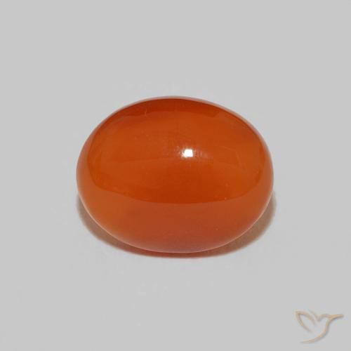 2.63ct Natural âmbar laranja Cornalina, oval, Opaco