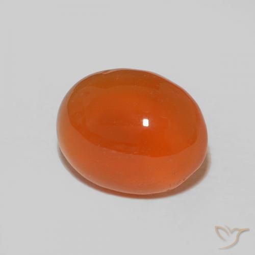 Cornalina Laranja Intenso Natural 2.48ct, oval, Opaco