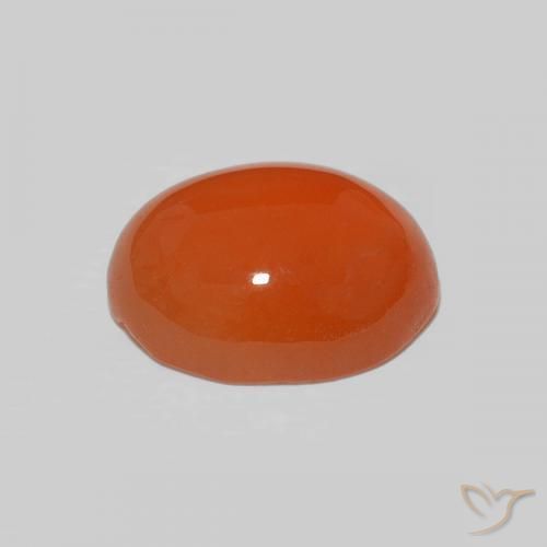 Cornalina Laranja Intenso Natural 2.48ct, oval, Opaco