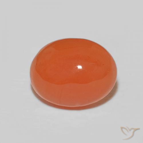 2.58ct Natural laranja avermelhado Cornalina, oval, Opaco