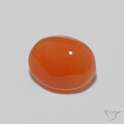 Cornalina Laranja Avermelhado Profundo Natural 2.22ct, oval, Opaco