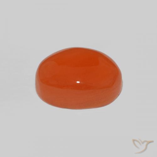 Cornalina Laranja Avermelhado Profundo Natural 2.22ct, oval, Opaco