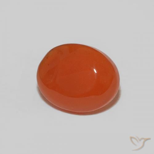 Cornalina fogo laranja Natural 1.72ct, oval, Opaco