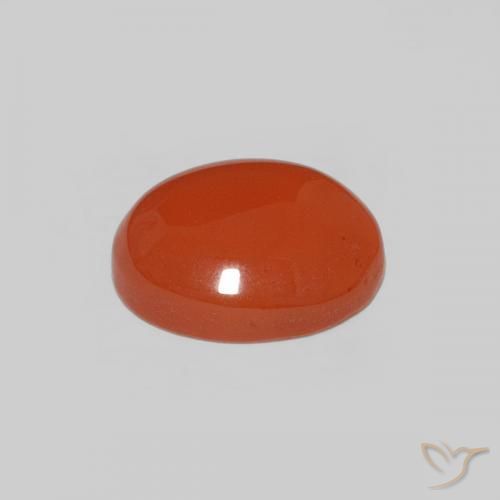 Cornalina fogo laranja Natural 1.72ct, oval, Opaco