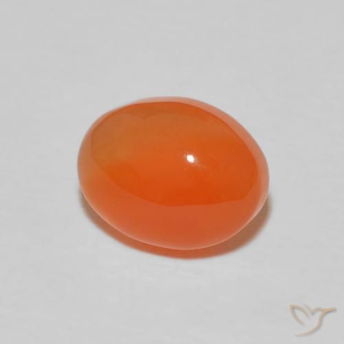 Cornalina Laranja Intenso Natural 2.34ct, oval, Opaco