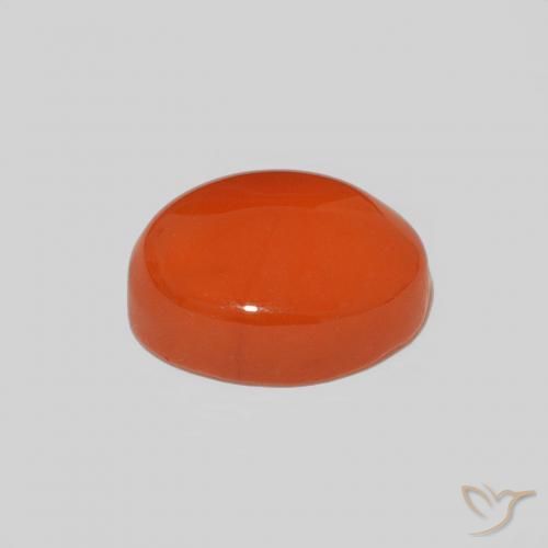 Cornalina Laranja Médio Natural 2.04ct, oval, Opaco
