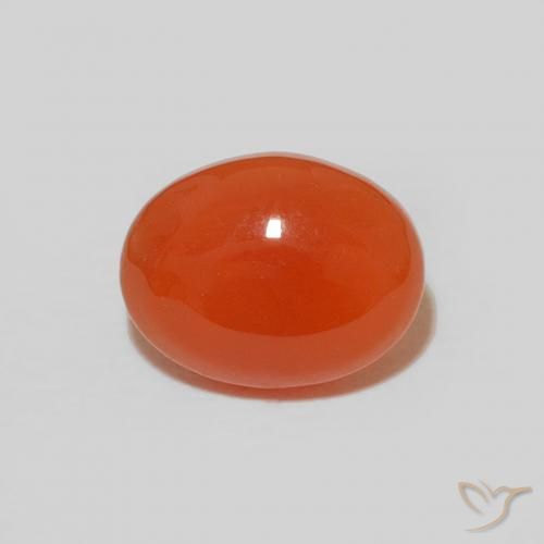 1.77ct Natural Laranja Intenso Cornalina, oval, Opaco