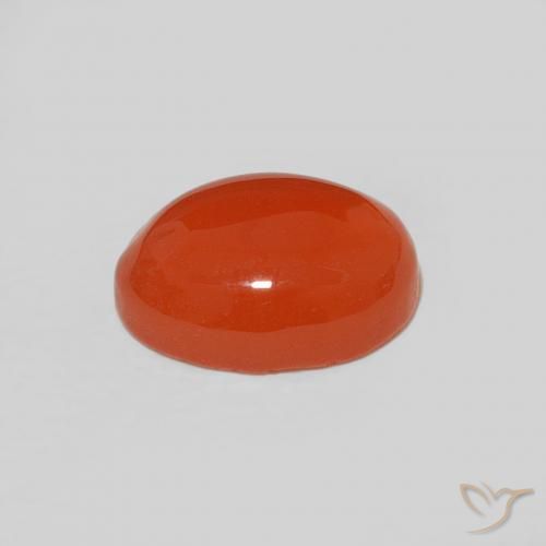 Cornalina Laranja Intenso Natural 1.77ct, oval, Opaco