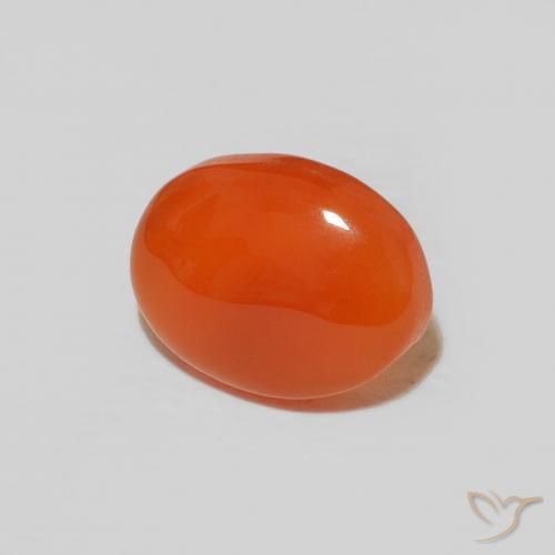 Cornalina Laranja Intenso Natural 1.63ct, oval, Opaco