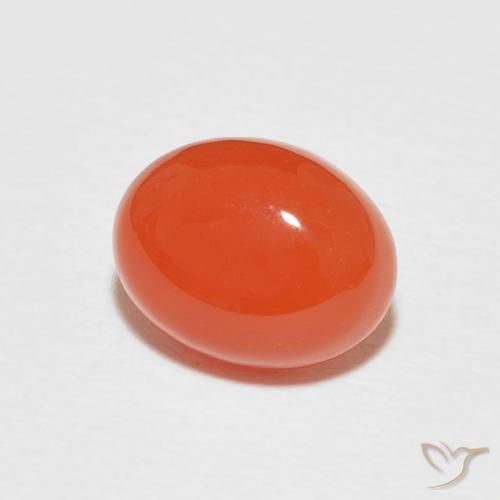 Cornalina Laranja Intenso Natural 2.08ct, oval, Opaco