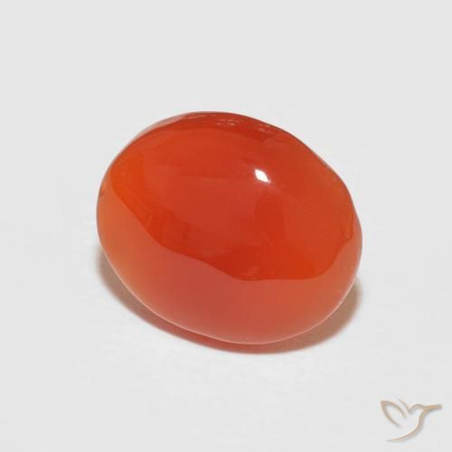 Cornalina fogo laranja Natural 2.67ct, oval, Opaco