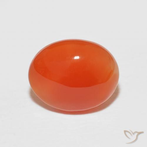 Cornalina Laranja Médio Natural 2.44ct, Corte Oval, Opaco