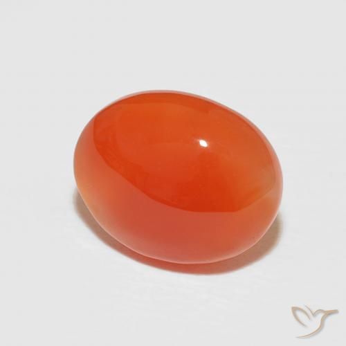 Cornalina Laranja Médio Natural 2.44ct, Corte Oval, Opaco