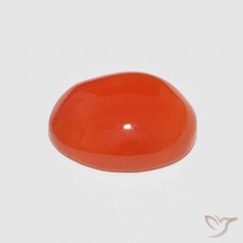 Cornalina Laranja Médio Natural 2.44ct, Corte Oval, Opaco