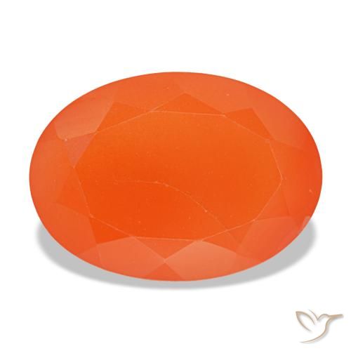 5.43ct laranja cornalina, oval, translúcido