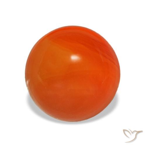 1.98ct laranja cornalina, redondo, transparente