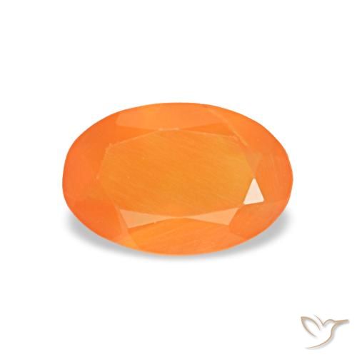 0.35ct laranja cornalina, oval, transparente
