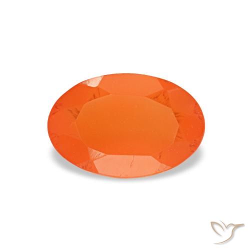 0.40ct laranja cornalina, oval, transparente