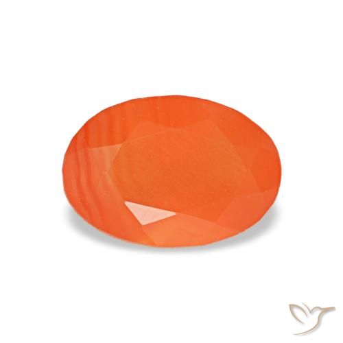 0.44ct laranja cornalina, oval, transparente