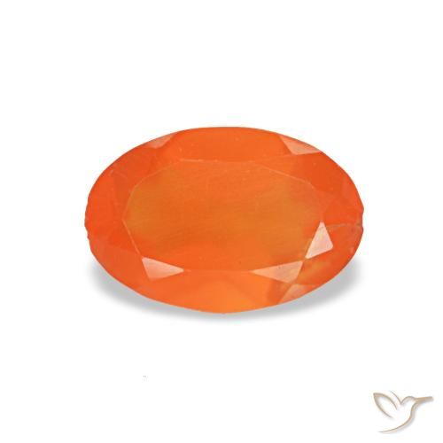 0.34ct laranja cornalina, oval, transparente