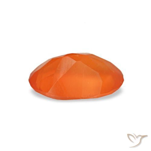 Cornalina laranja natural 0,34ct, corte oval, transparente