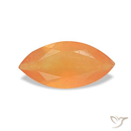 0.43ct laranja cornalina, marquise, transparente