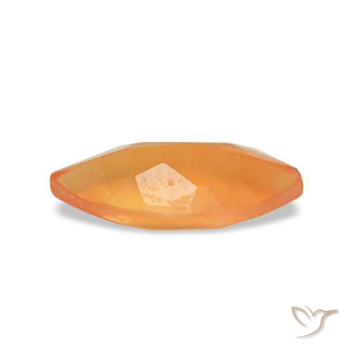 Cornalina laranja natural 0,43ct, marquise, transparente