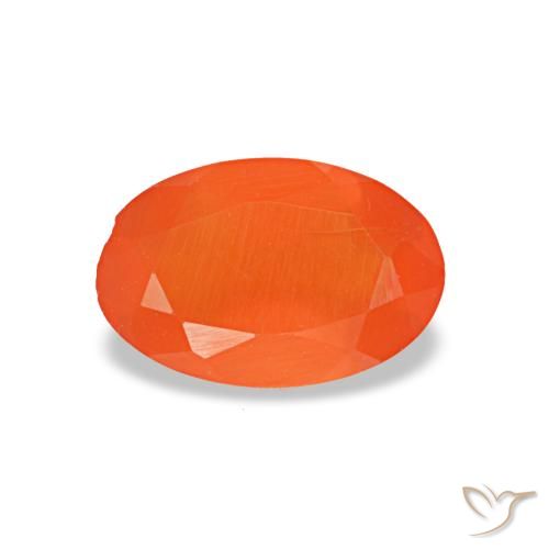 0.34ct laranja cornalina, oval, transparente