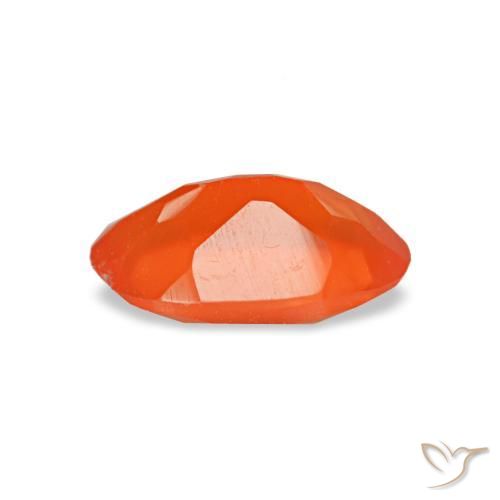Cornalina laranja natural 0,34ct, corte oval, transparente