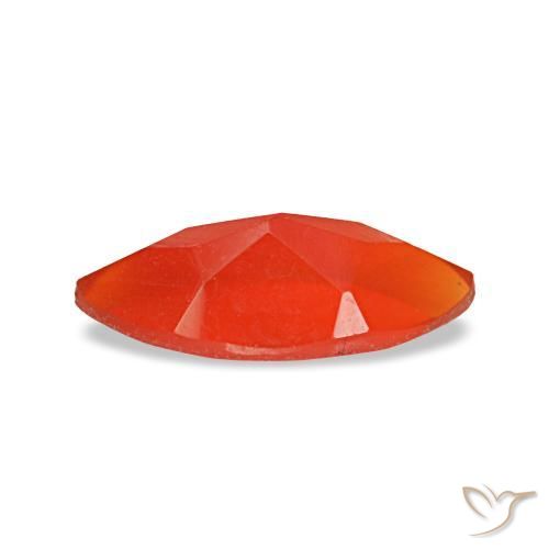 Cornalina laranja natural 0,44ct, marquise, transparente