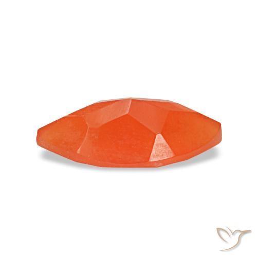 Cornalina laranja natural 0,48ct, marquise, transparente
